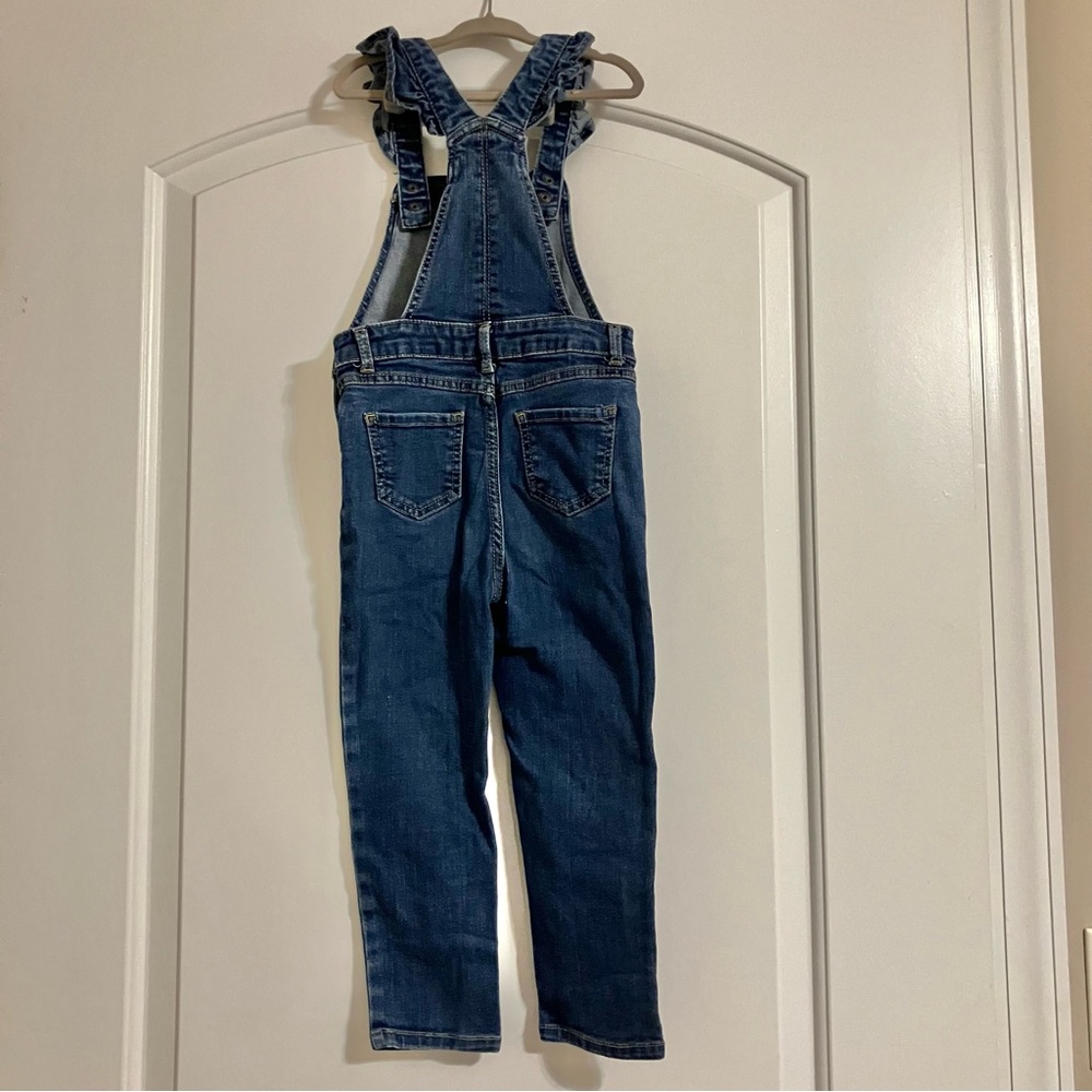 Wonder Nation Girls Denim Overalls Ruffle Details Adjustable Straps Sz 4T - Picture 6 of 11
